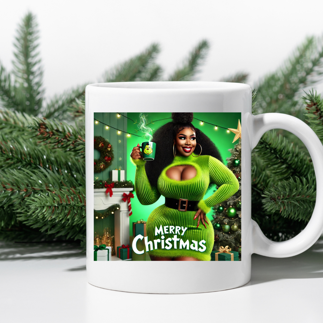 Christmas Mug 6: Green Merry Christmas)