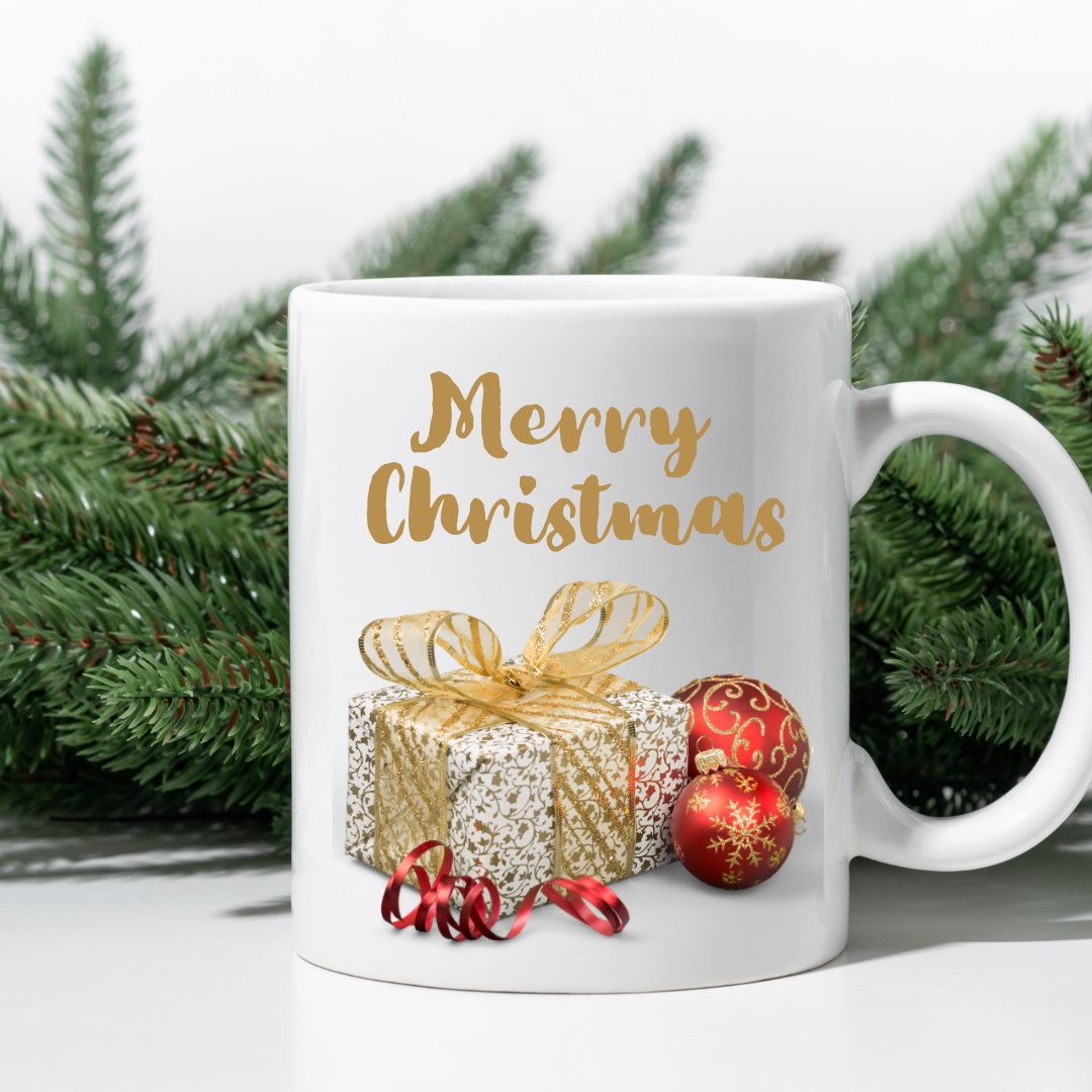 Christmas Mug 3 (Merry Christmas Gold)